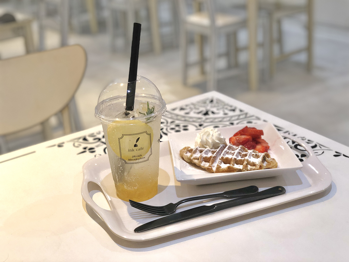 inkcafe メニュー　クロッフル　画像