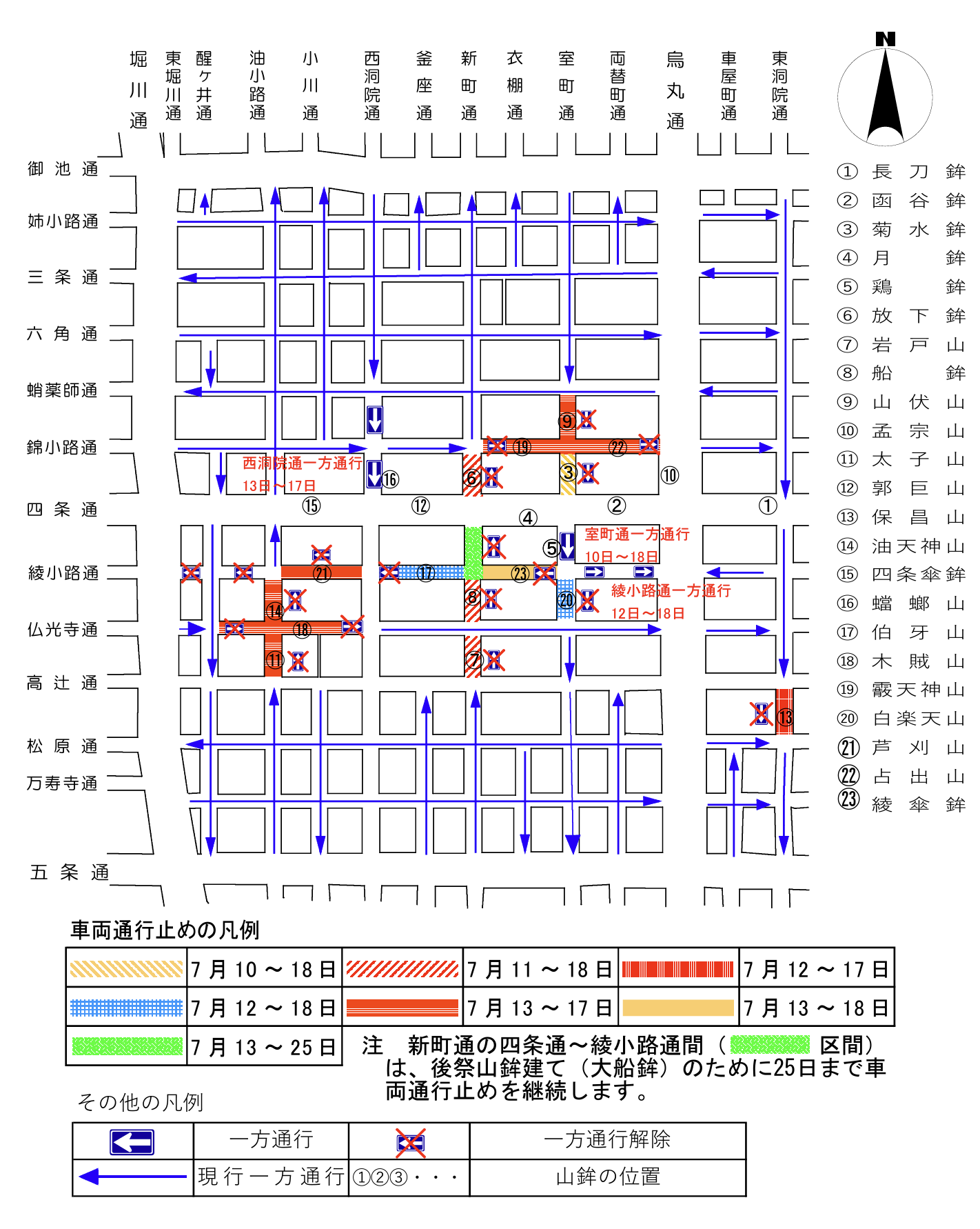 【保存版】2024年京都祇園祭の歩行者天国になる時間と交通規制情報を徹底解説
